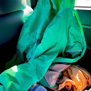 Charles River Green rain jacket size medium